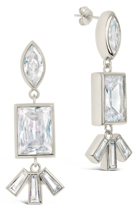 Bella Cubic Zirconia Drop Earrings