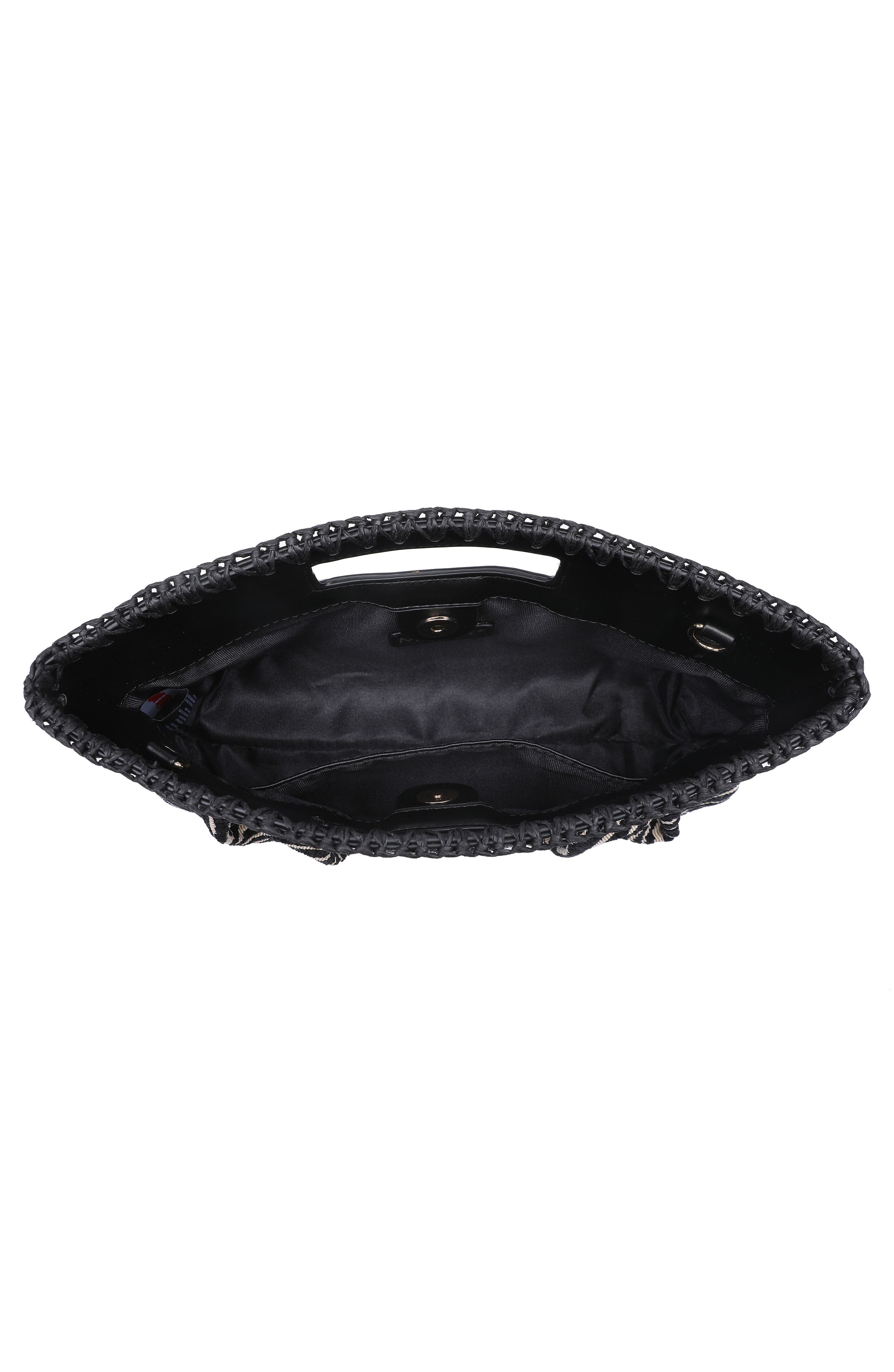 MODA LUXE Zebra Jacquard Clutch, Alternate, color, Ivory Black