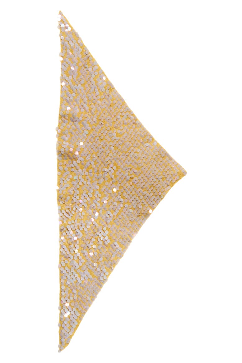 Kinga Alpaca & Mohair Blend Triangle Scarf, Alternate, color, OLIVE