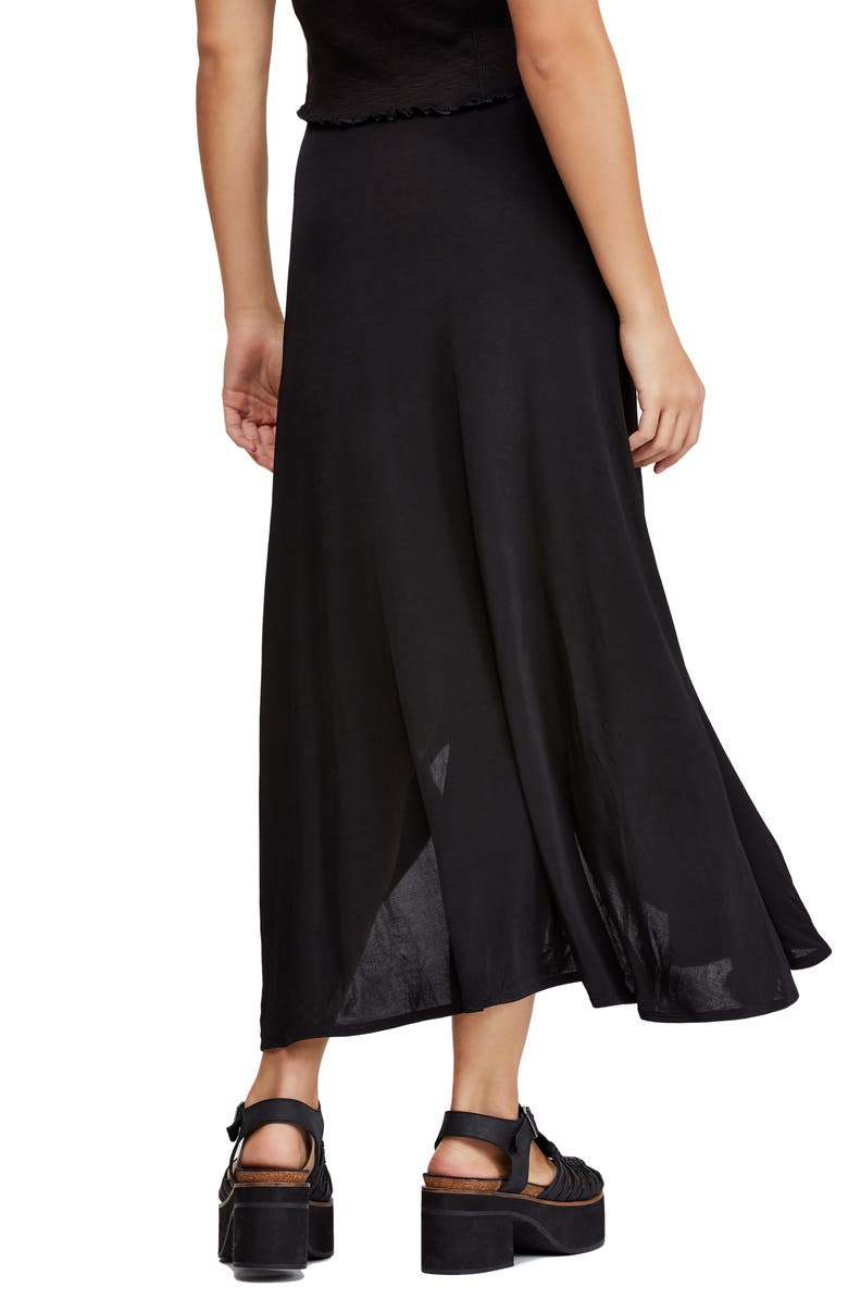 Free People Smoke & Mirrors Faux Wrap Skirt, Alternate, color, 