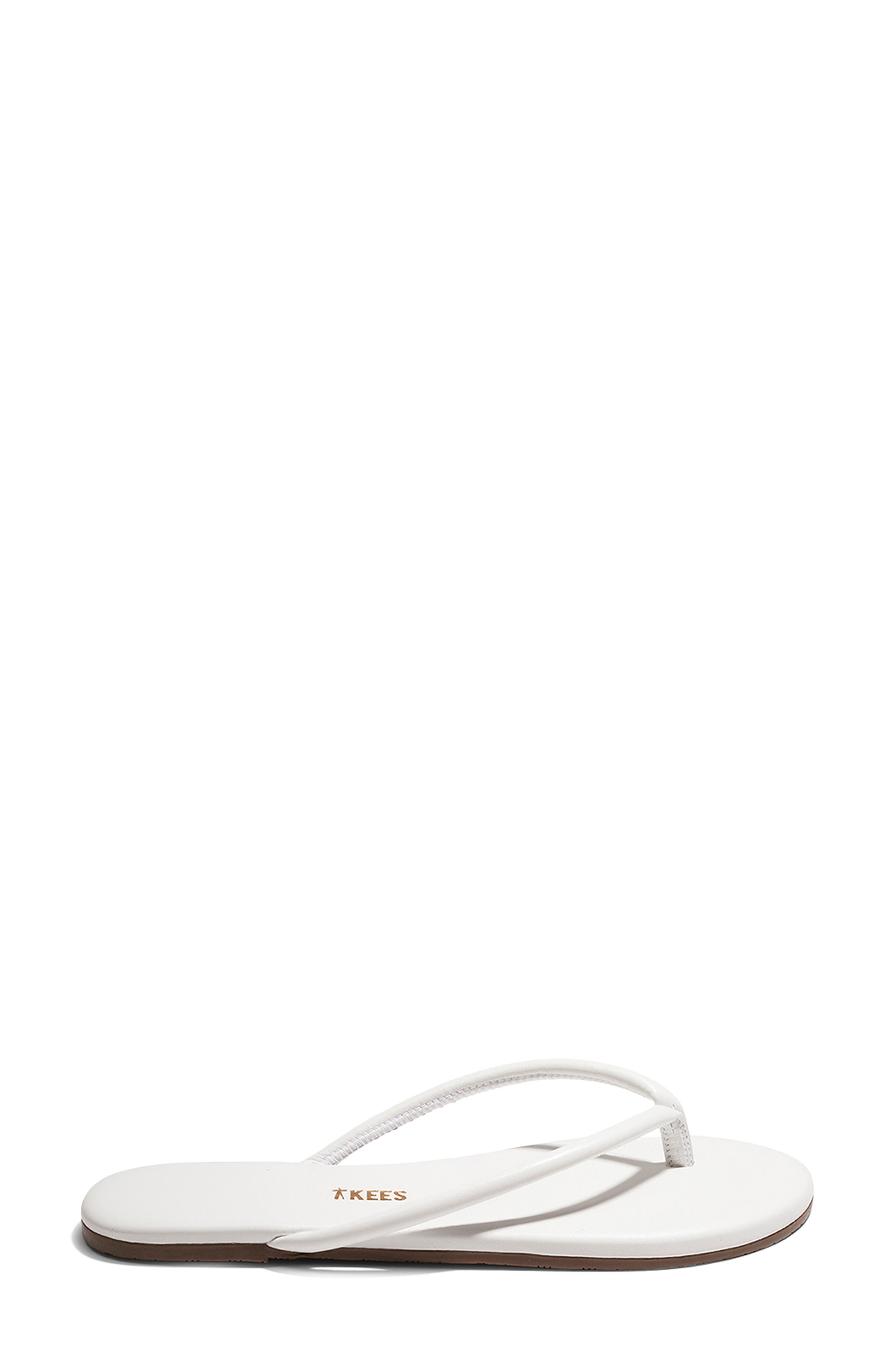 TKEES Lily Tubular Flip Flop, Main, color, White