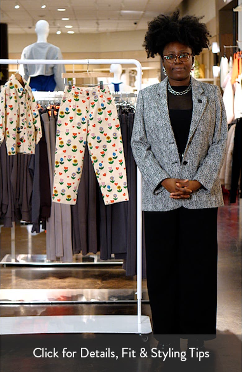 Kids' Floral Pleat Front Jeans, sales video thumbnail