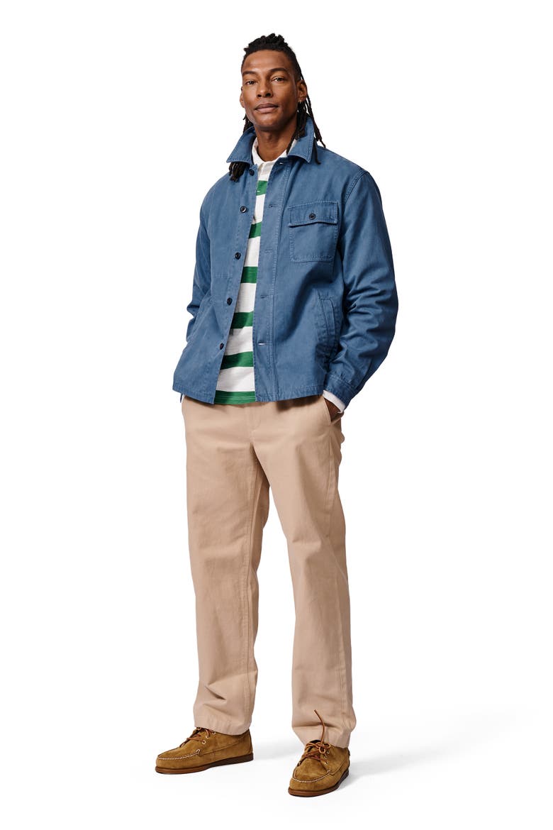 Dowse Long Sleeve Relaxed Worker Jacket, Alternate, color, Washed Blue