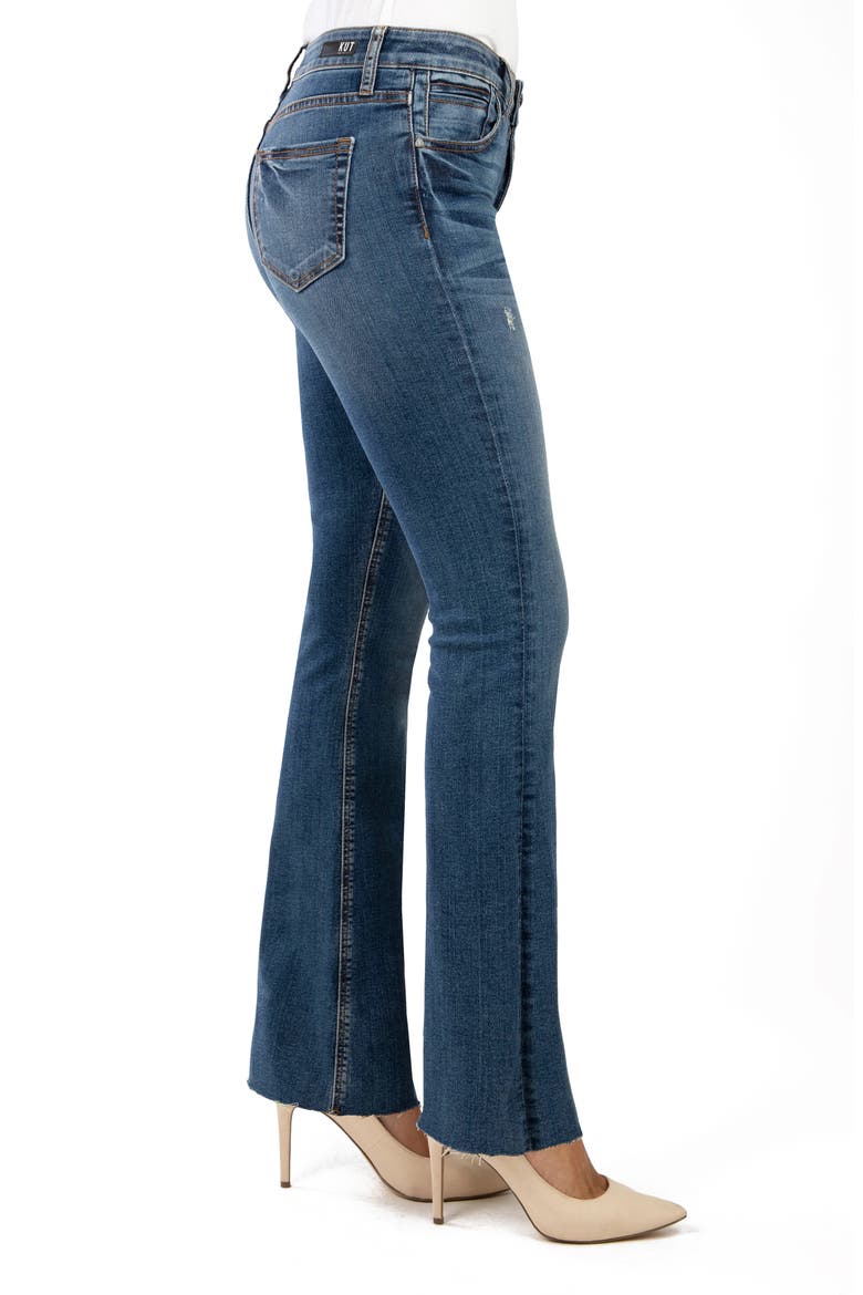 Stella High Waist Raw Hem Flare Jeans, Alternate, color, INSTANTLY