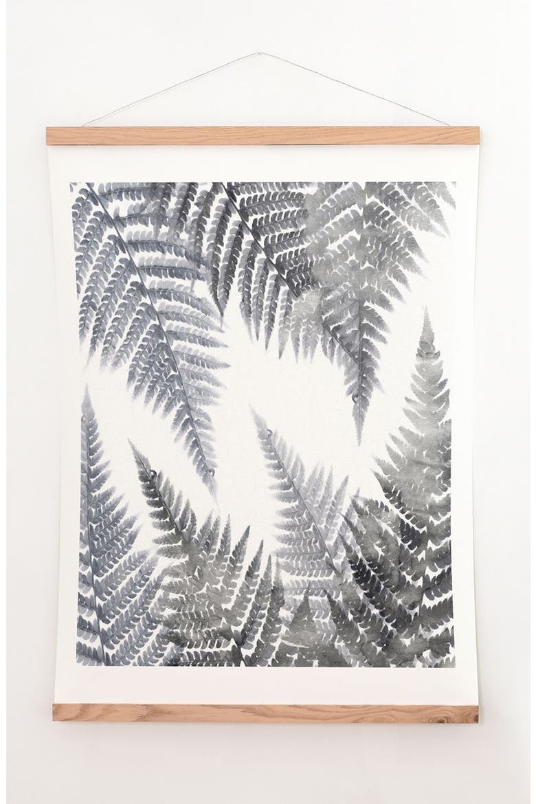 Fern Print & Oak Hanger, Main, color, BLACK/ WHITE
