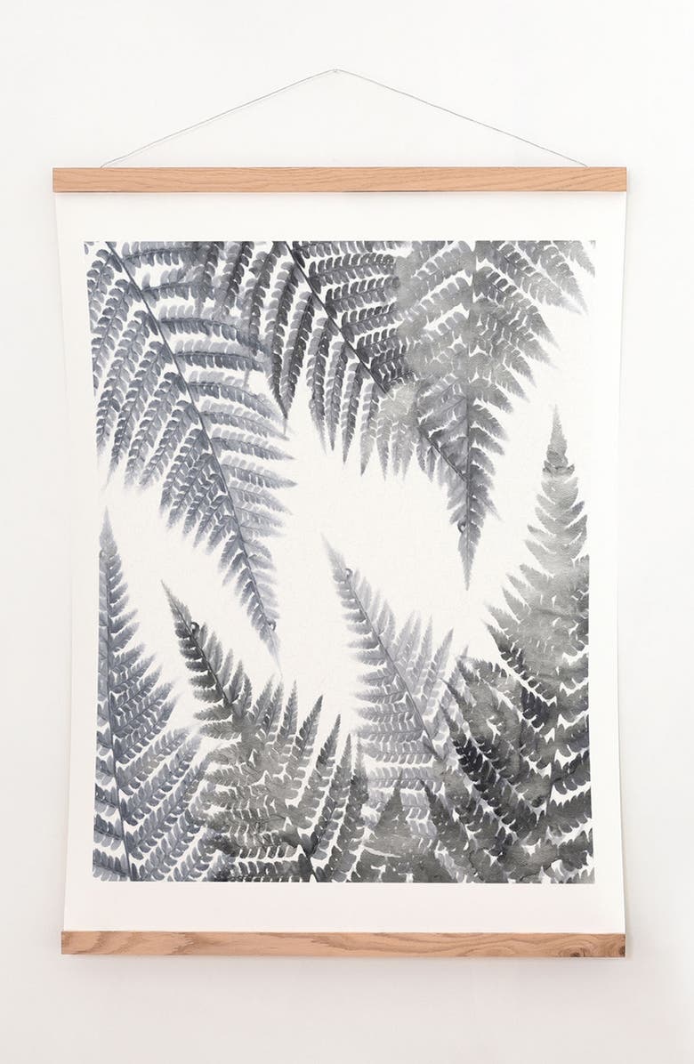 Deny Designs Fern Print & Oak Hanger, Main, color, 
