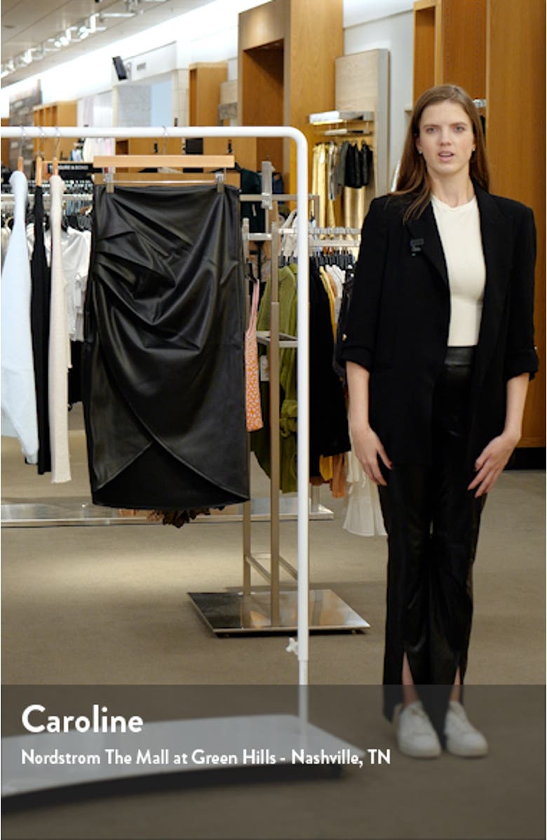 High Waist Faux Leather Tulip Skirt, sales video thumbnail