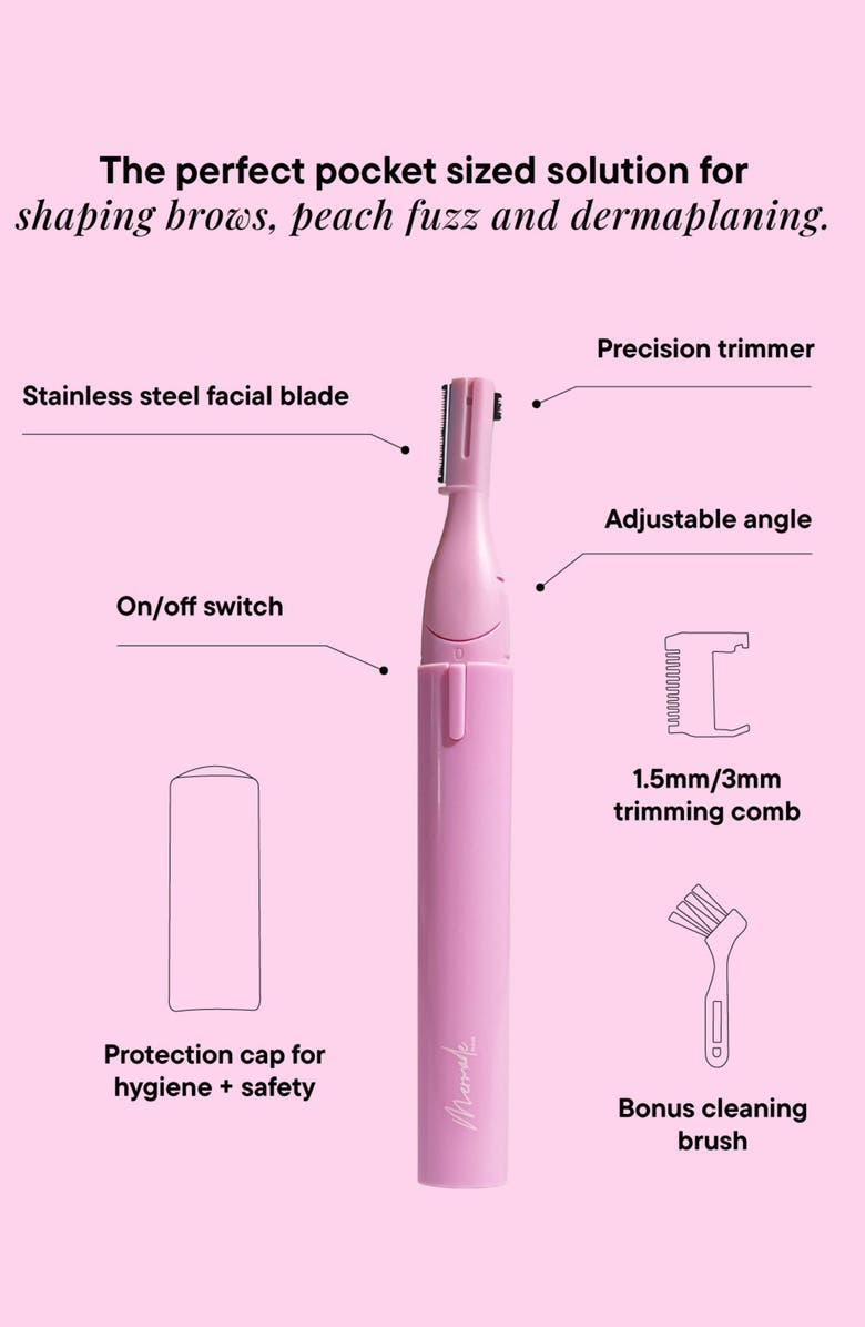 Mermade Hair Facial Shaver, Alternate, color, Pink