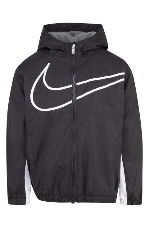 Kids' Swoosh Fleece Lined Windrunner Jacket (Little Kid)