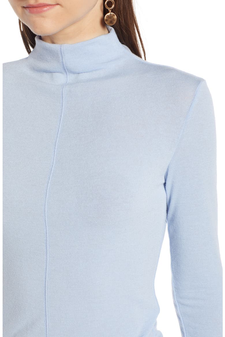 Center Seam Mock Neck Top (Nordstrom Exclusive), Alternate, color, BLUE BRUNNERA