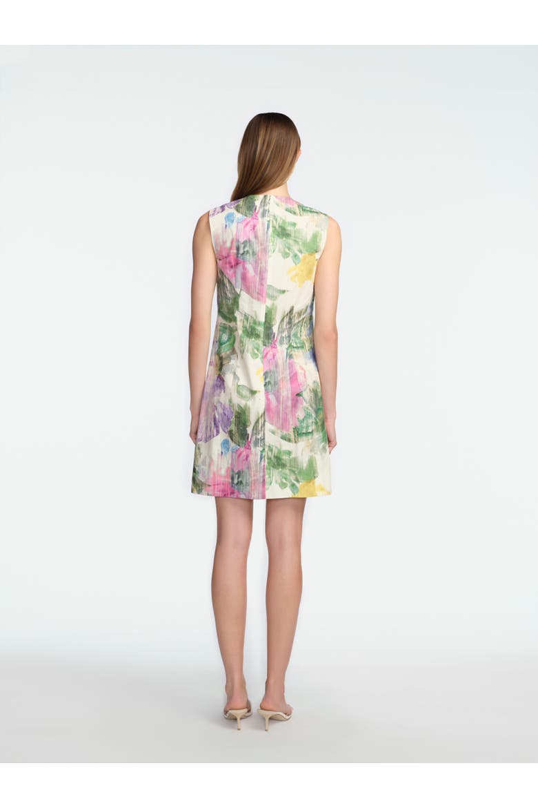 Ikat Floral Cotton Kelly Dress, Alternate, color, Peony Multi