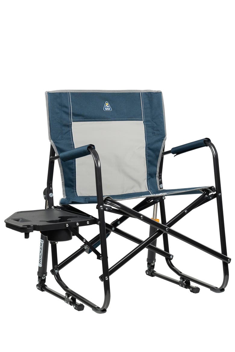 Freestyle Rocker with Side Table, Alternate, color, Heathered Indigo