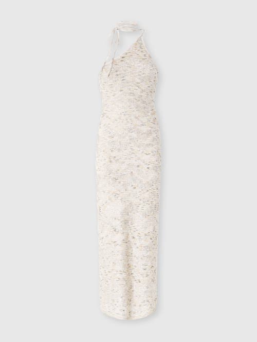 Missoni Knitted Dress In White & Beige