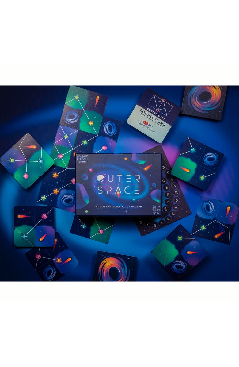 Professor Puzzle Outer Space Galaxy Building Card Game, Alternate, color, 