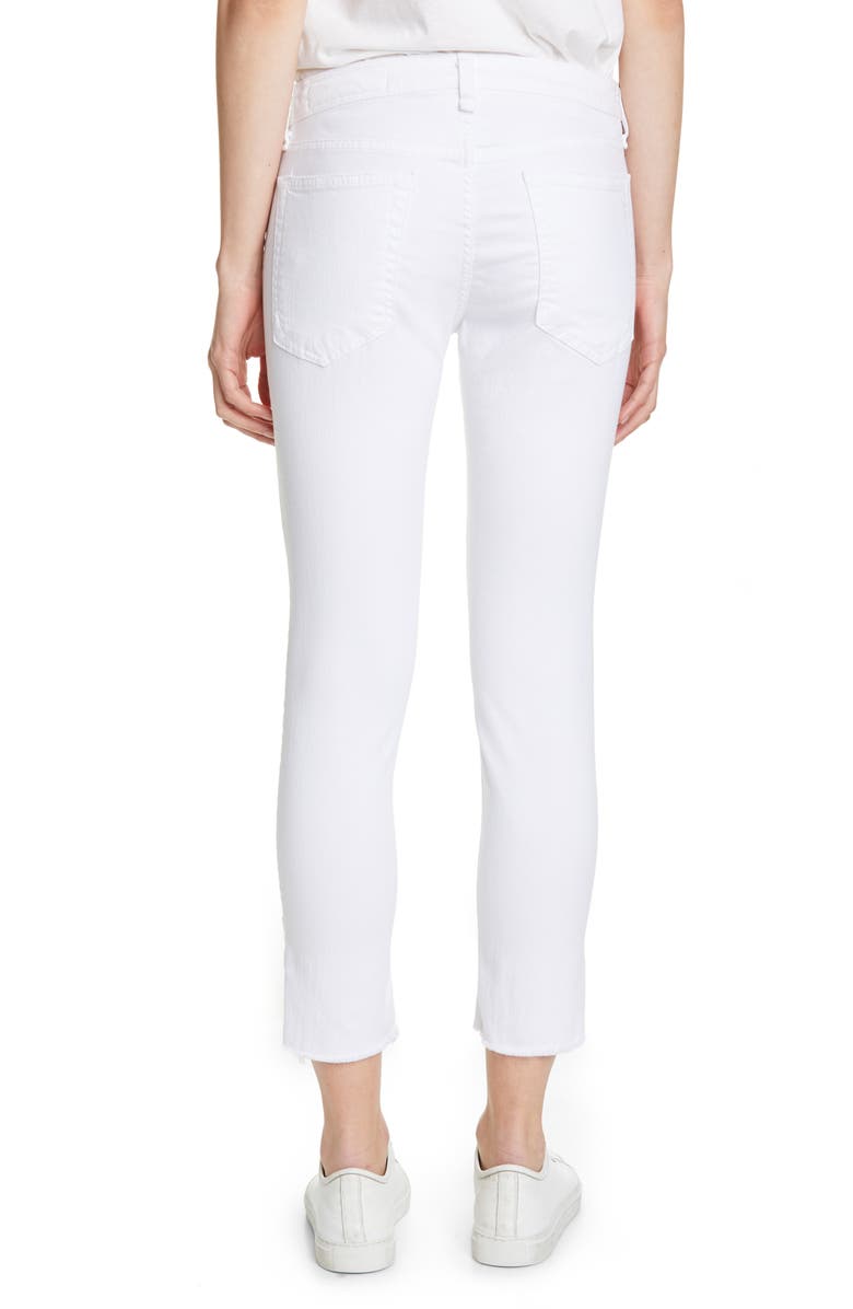 rag & bone Dre Ripped Raw Hem Crop Skinny Jeans, Alternate, color, 
