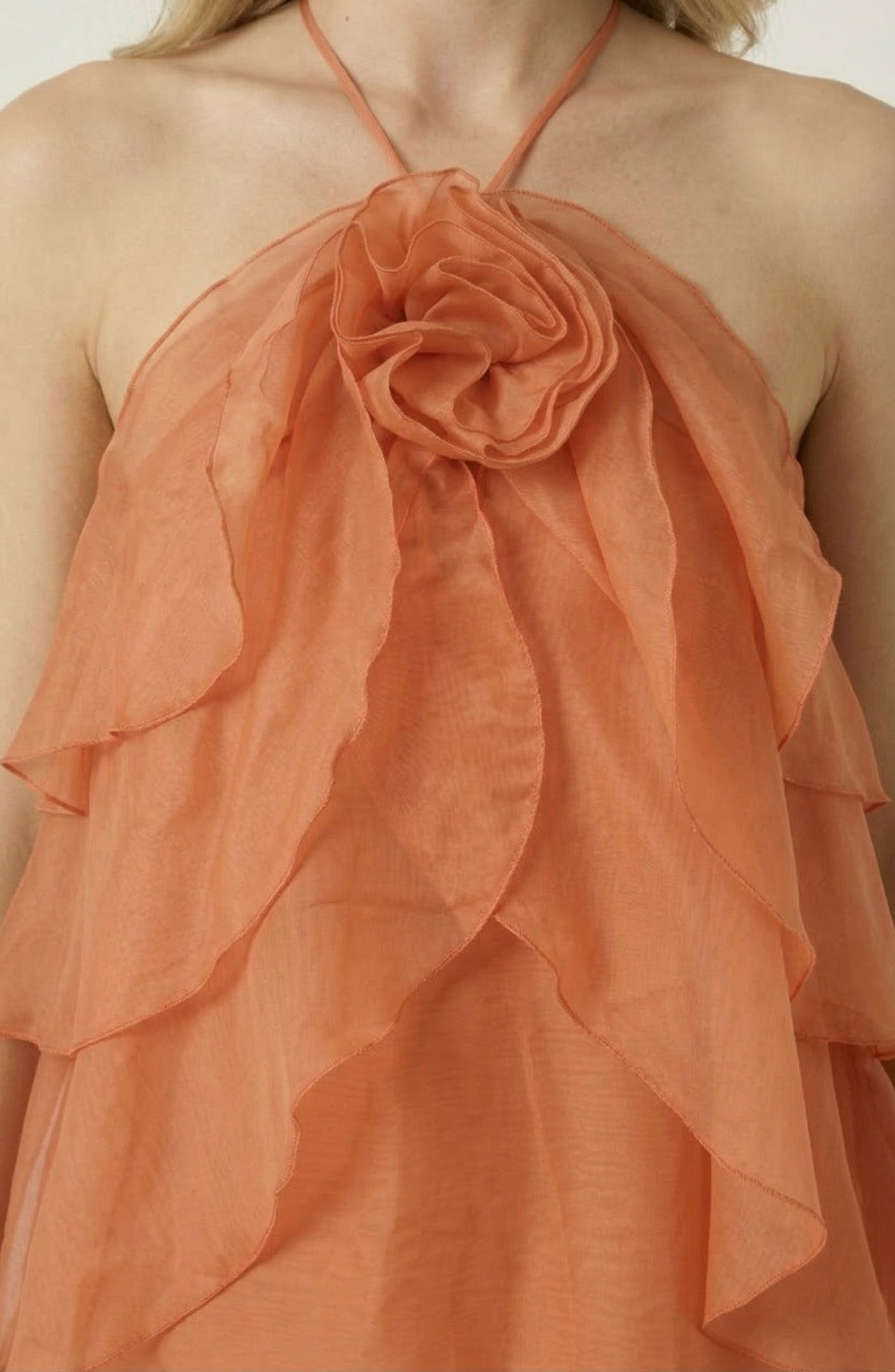 Halter Ruffle Chiffon Top - image 2