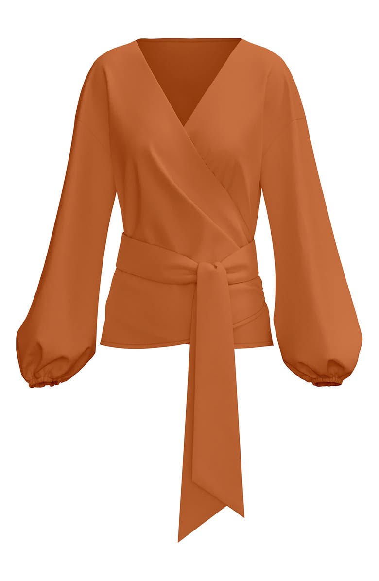 DIARRABLU Aida Wrap Blouse, Alternate, color, 