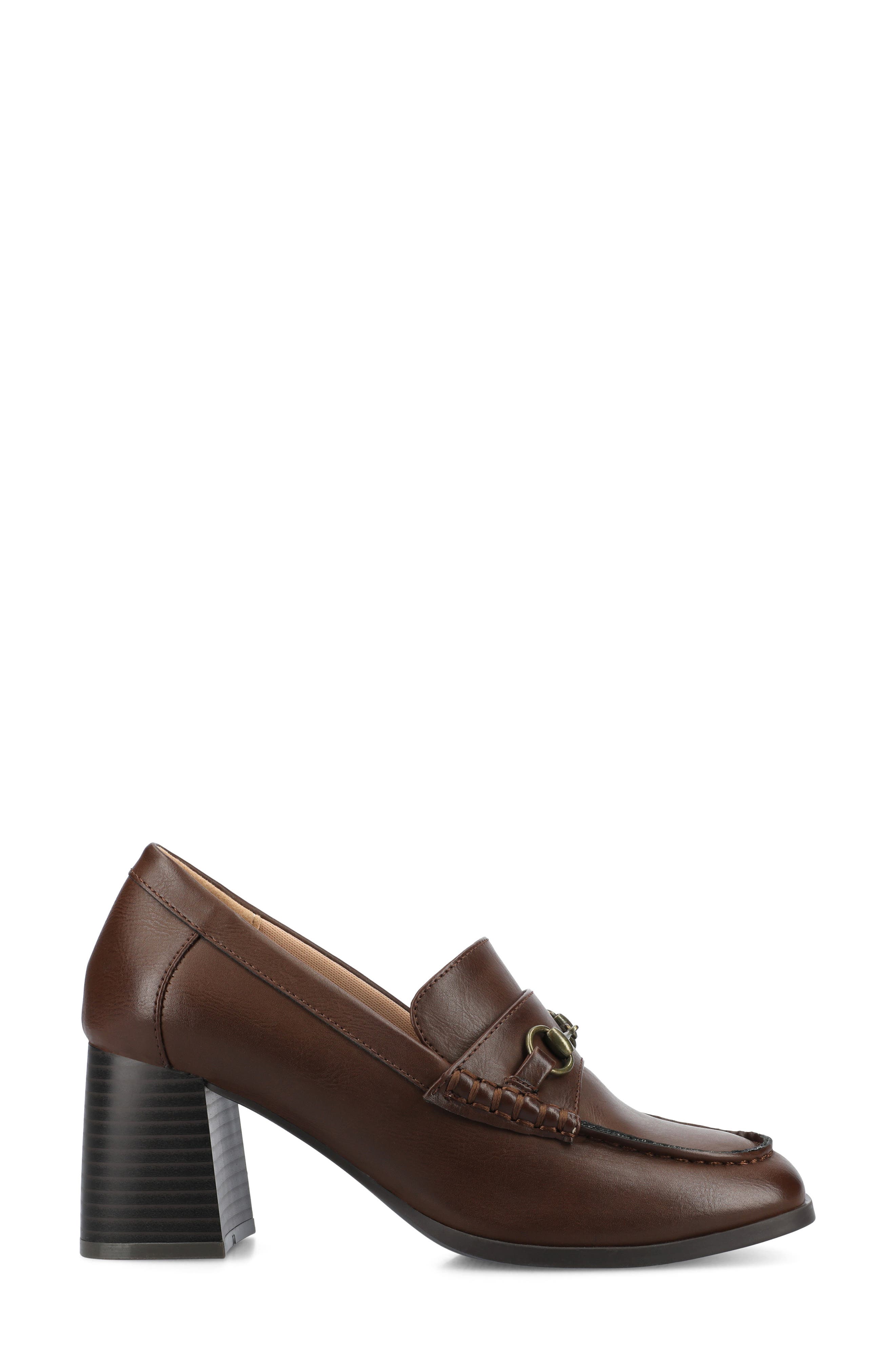 Aisha Moc Toe Loafer Pump, Alternate, color, CHOCOLATE