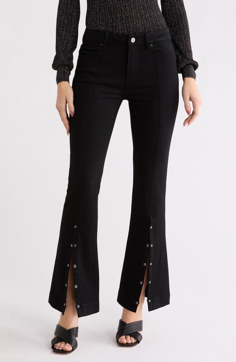 PAIGE Manhattan High Waist Bootcut Jeans, Main, color, Black Shadow