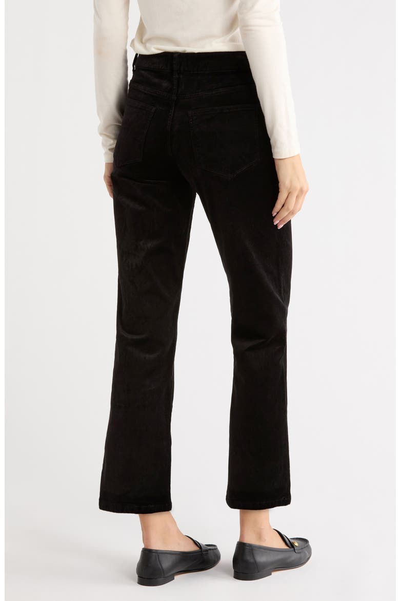 Mason Velvet Ankle Straight Leg Jeans, Alternate, color, BLACK OVERDYE