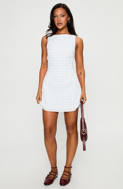 Princess Polly Alfalfa Check Minidress In Blue