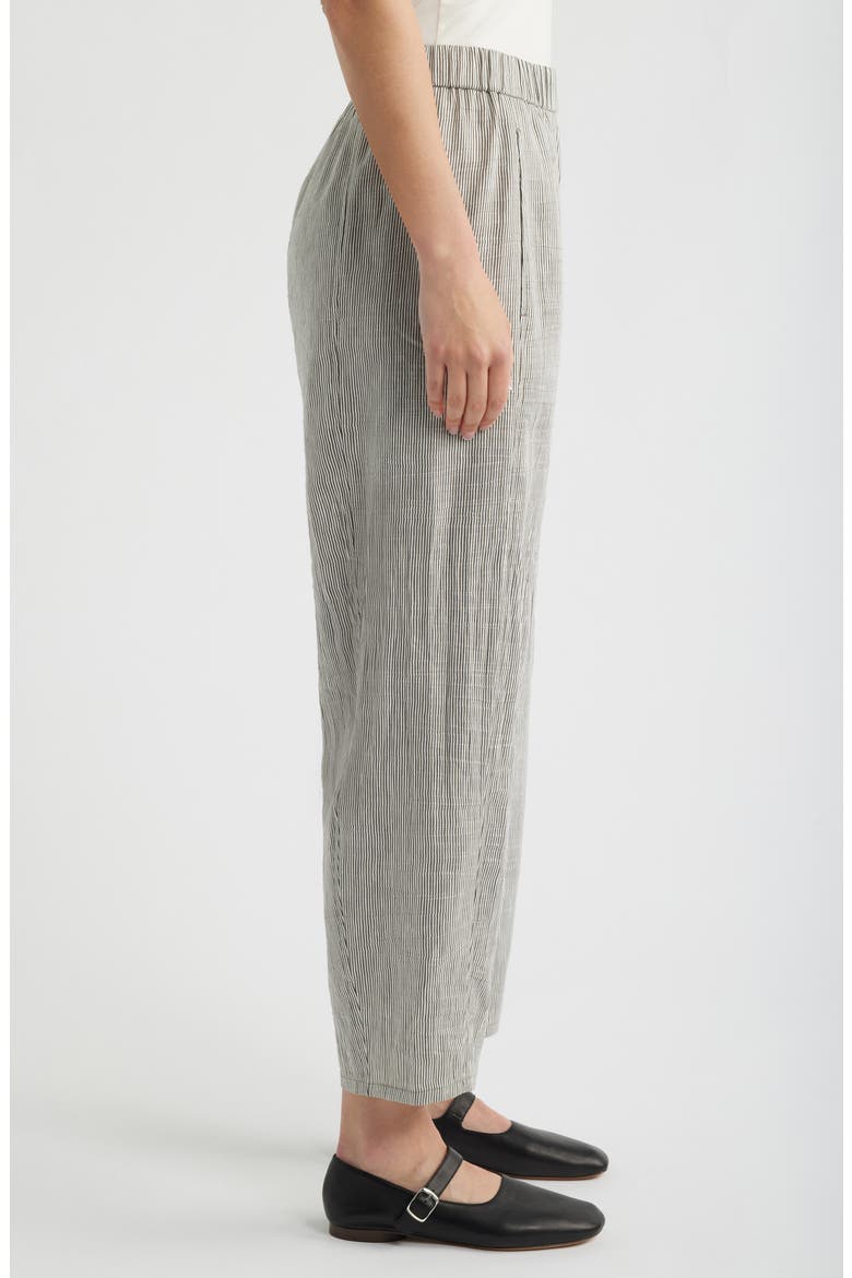 Stripe Linen Blend Ankle Pants, Alternate, color, WREN