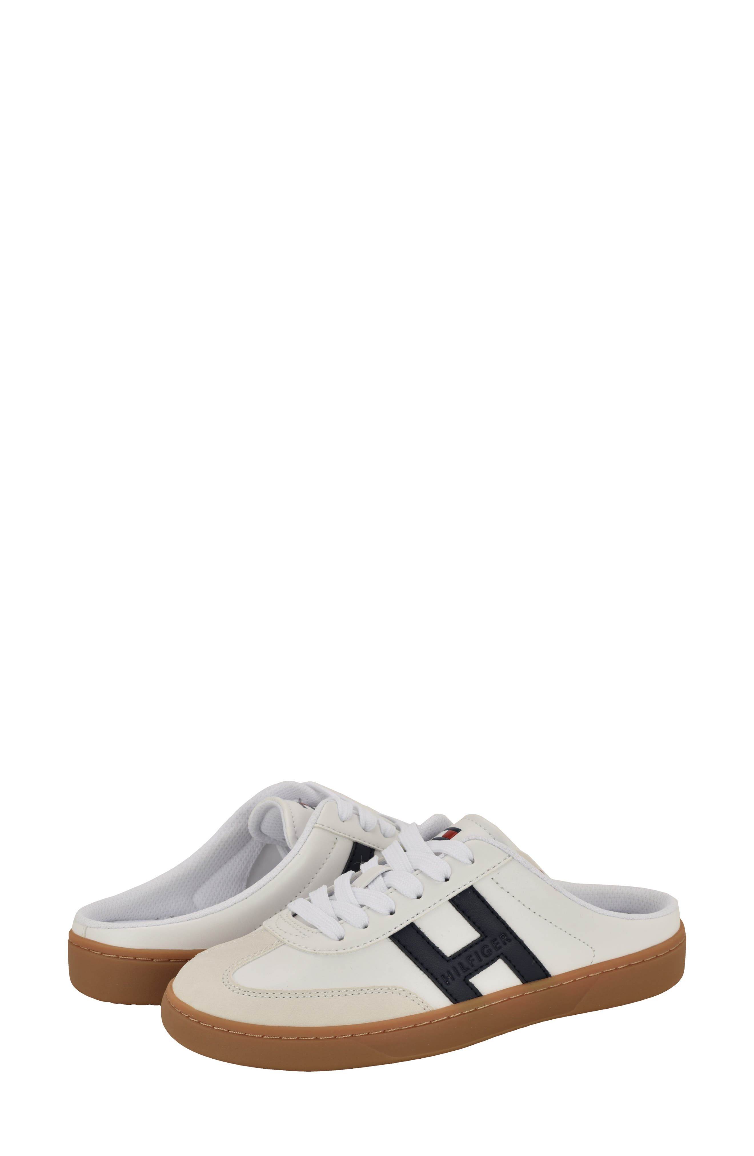 Melinaz Sneaker Mule, Alternate, color, WHITE/ GREY/ NAVY