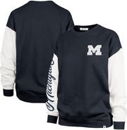 '47 Women's '47 Navy Michigan Wolverines Double Header Rise Andie Pullover Sweatshirt