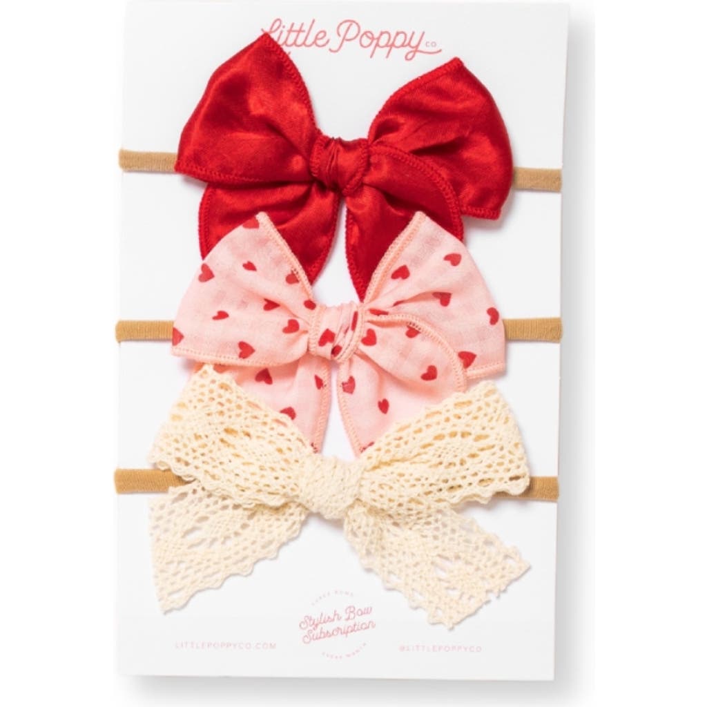 Little Poppy Co The Headband Bow Set In The Valentina