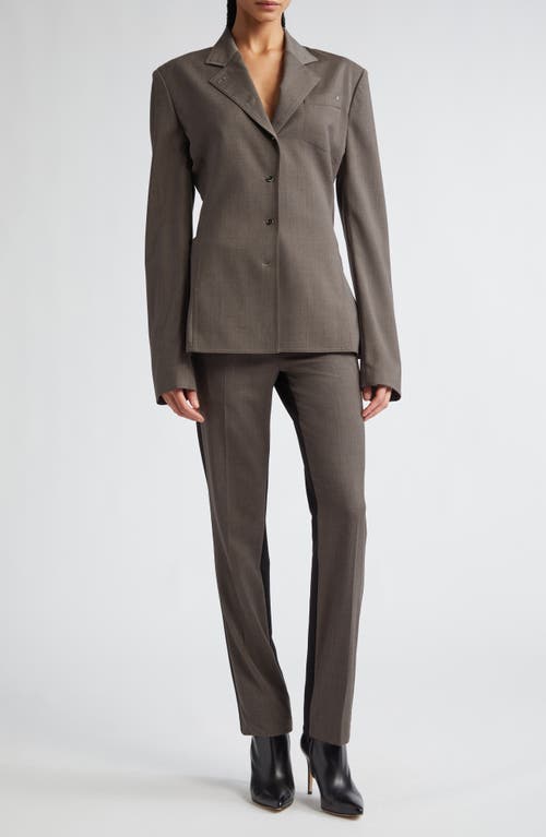 Helmut Lang Virgin Wool Jacket In Light Brown Melange - 21g