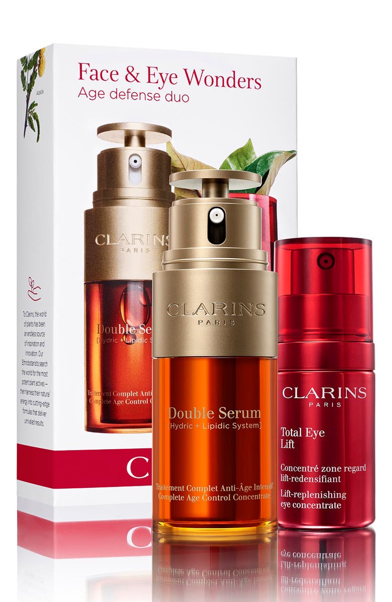 Clarins Face & Eye Wonders Full Size Age Defense Set, Alternate, color, 