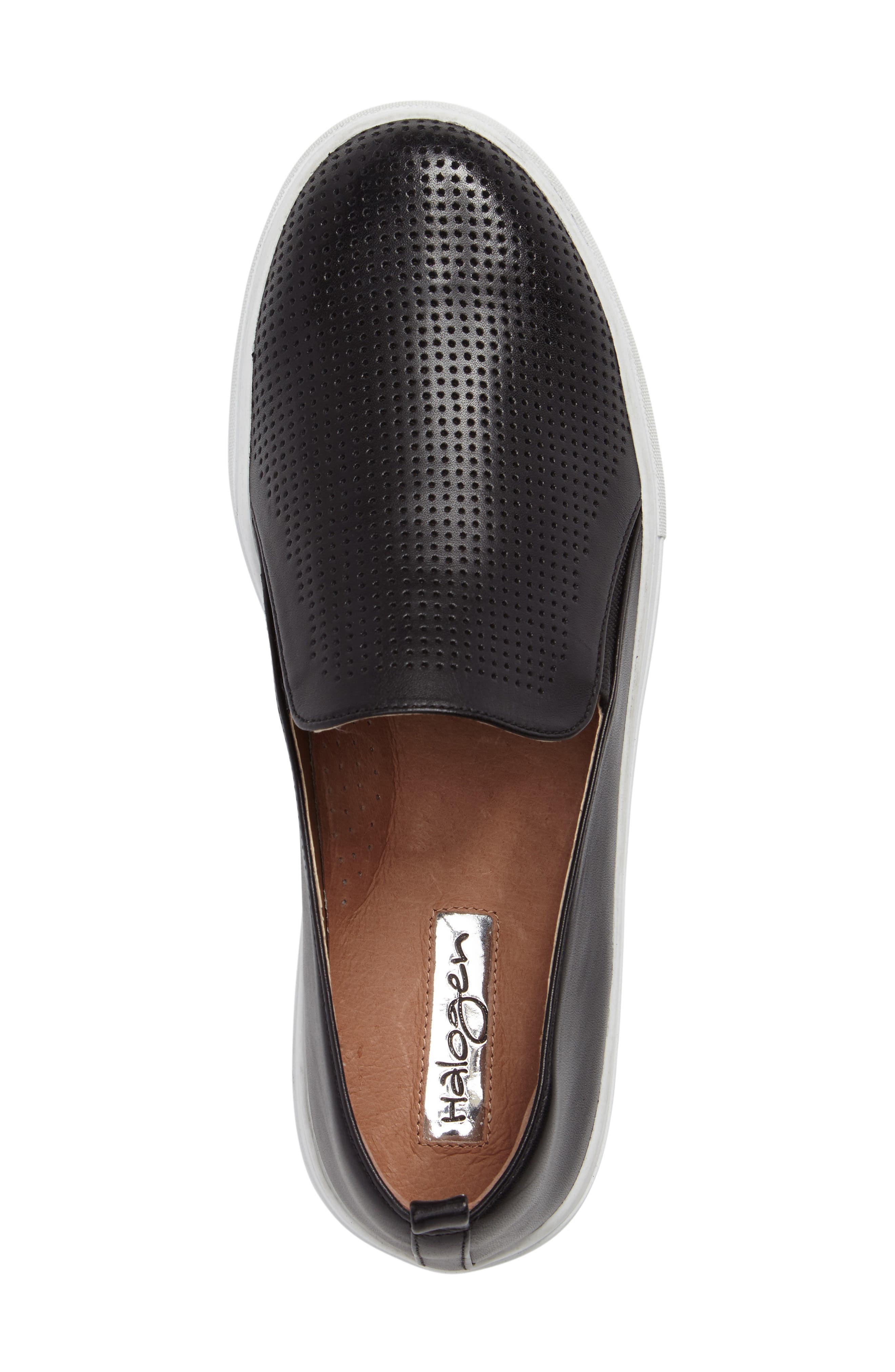 Teagen Sneaker, Alternate, color, BLACK LEATHER PERF