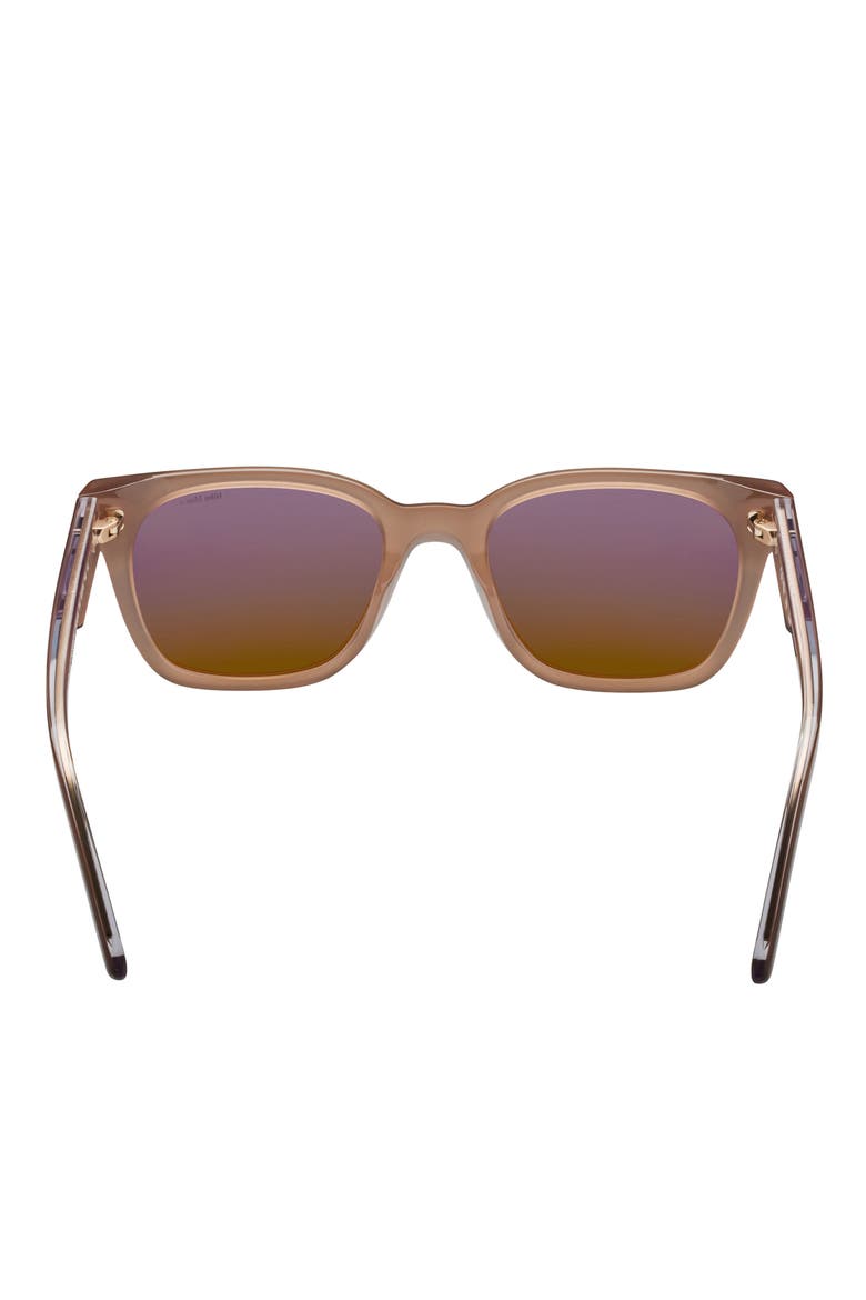 Crescent II 52mm Square Sunglasses, Alternate, color, MILKY MINK / BROWN