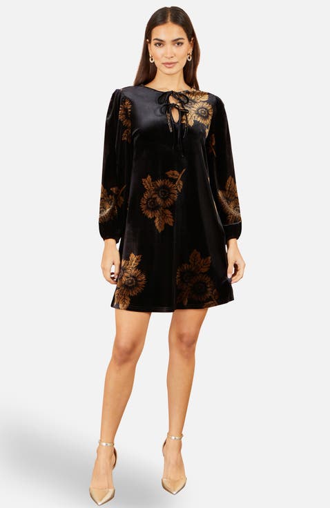 Sunflower Long Sleeve Tunic Mini Dress