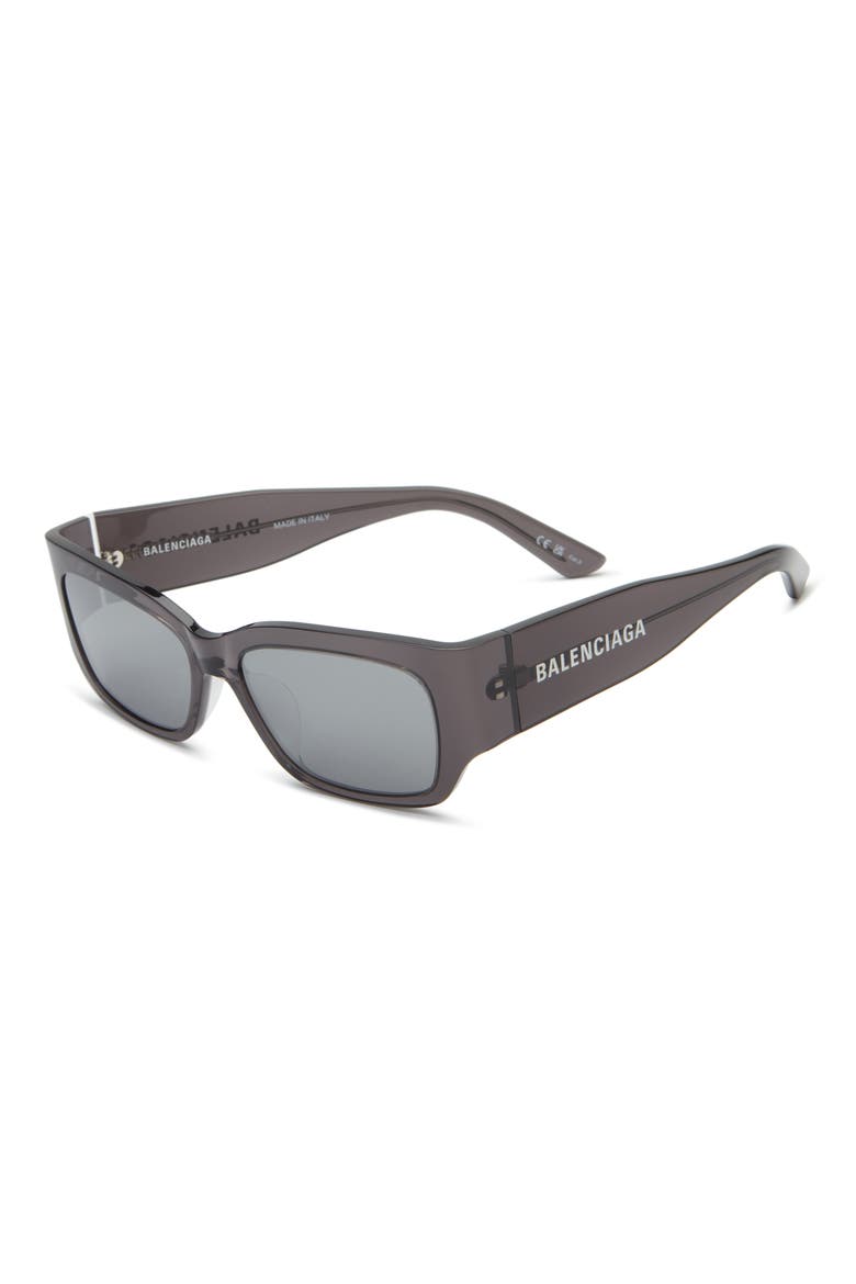 Rectangular Sunglasses, Alternate, color, BLACK TRANSPARENT/ GREY