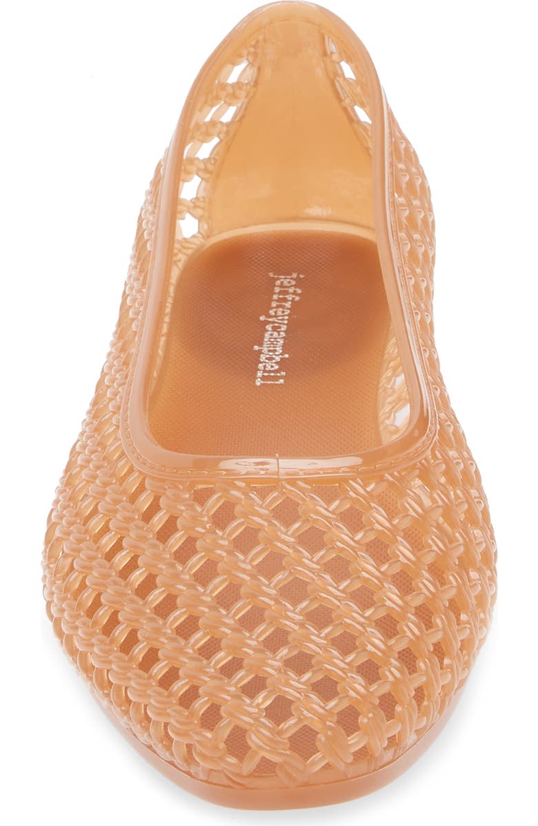 Jeffrey Campbell Bestie Jelly Flat, Alternate, color, Caramel
