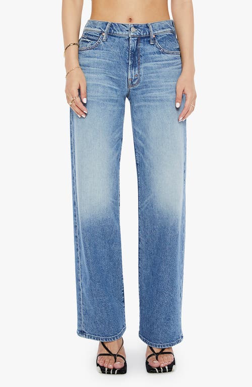 Mother Womens Horsin Around The Lasso Sneak Wide-leg High-rise Stretch-denim Jeans In Im A Winner
