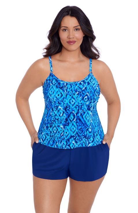 Farrah Scoopneck Swim Romper with Pockets