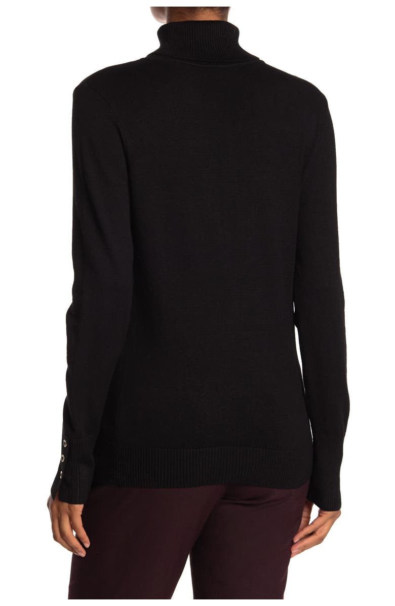 Joseph A Turtleneck Button Sleeve Pullover Sweater, Alternate, color,