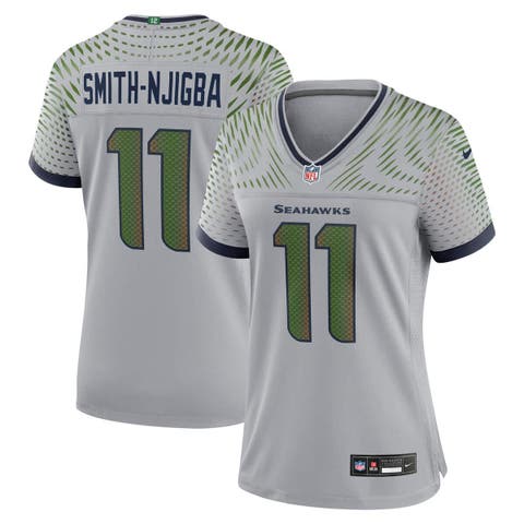 Women's Nike Jaxon Smith-Njigba Wolf Gray Seattle Seahawks 2025 Rivalries Collection Game Jersey