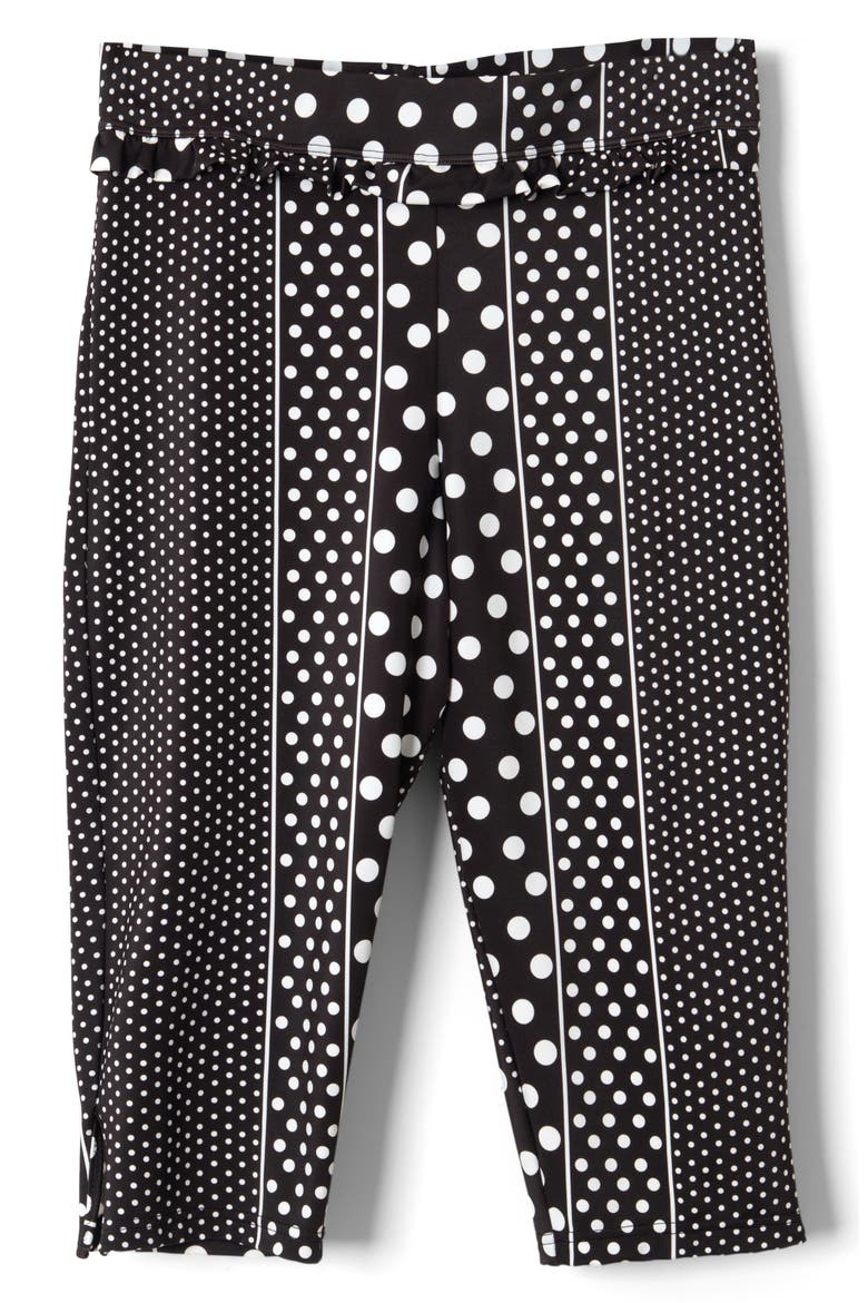 Mixed Print Capri Pants, Alternate, color, BLACK/ WHITE MULTI
