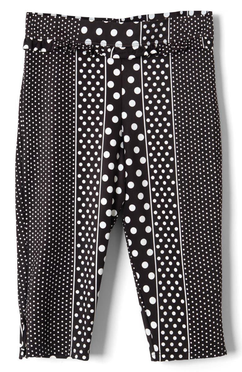 Damson Madder Mixed Print Capri Pants, Alternate, color, Black/ White Multi