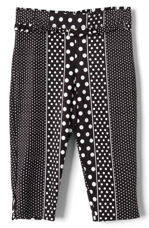 Mixed Print Capri Pants