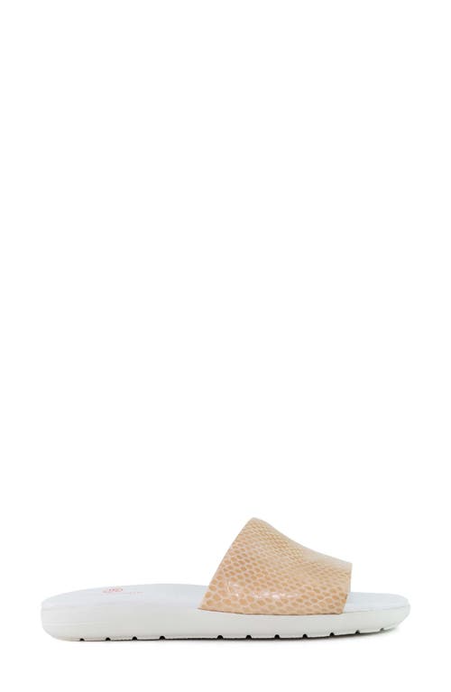 MARC JOSEPH NEW YORK MARC JOSEPH NEW YORK HUDSON SNAKESKIN EMBOSSED SLIDE SANDAL