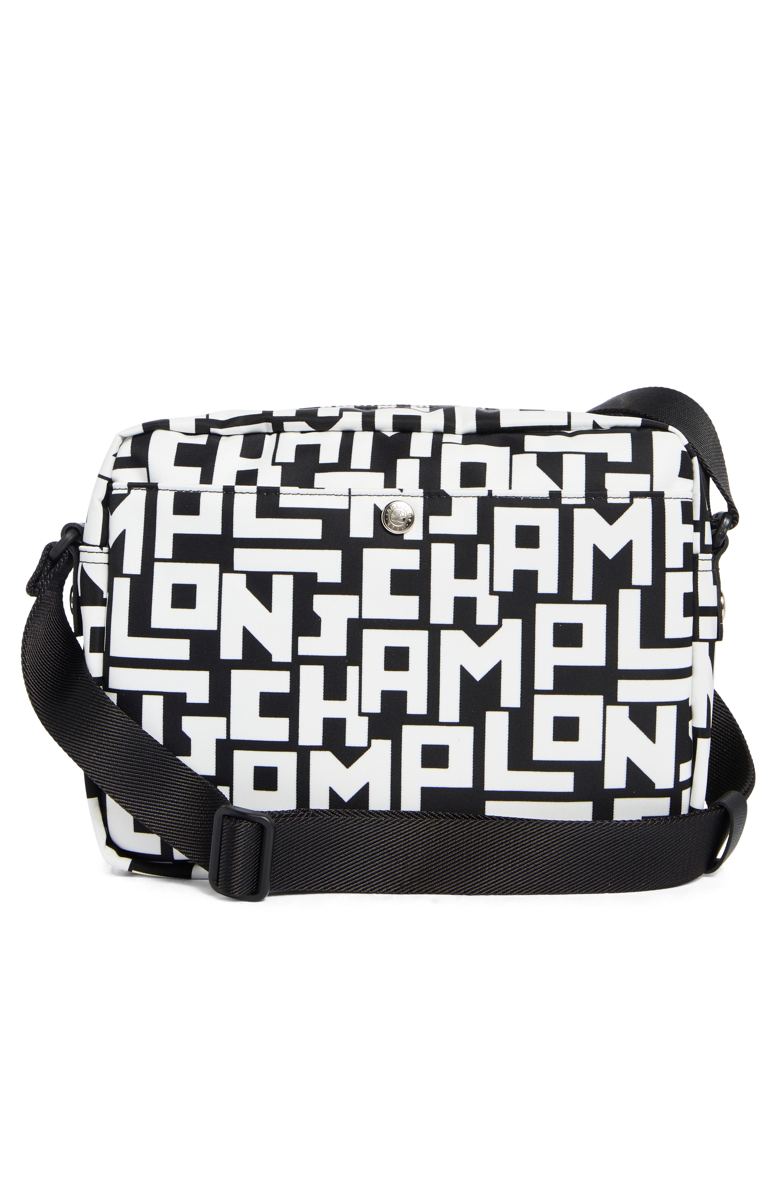 Longchamp Le Pilage Medium Camera Bag, Alternate, color, Black/White