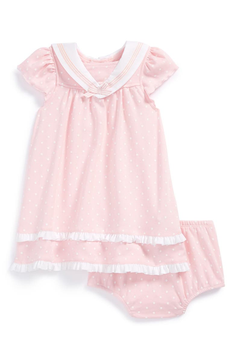 Little Me Sailor Dress & Bloomers, Main, color, 