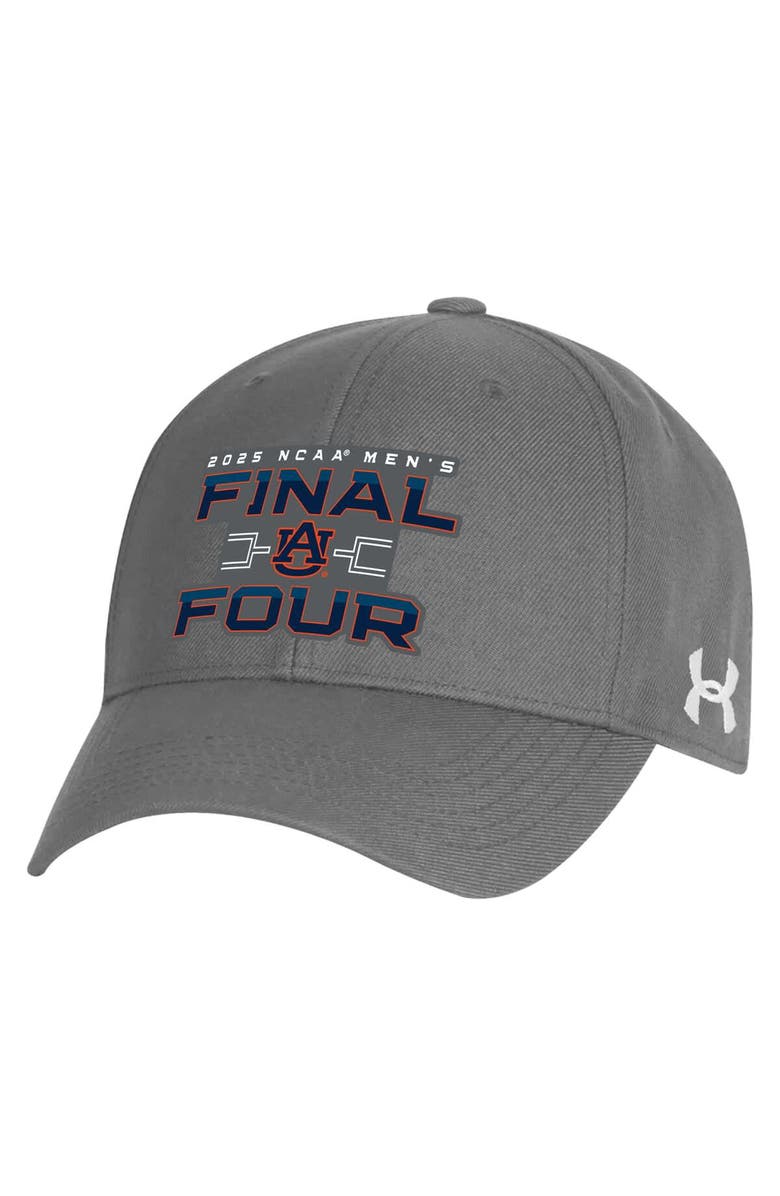 Under Armour Men's Under Armour Graphite Auburn Tigers 2025 NCAA Men's Basketball Tournament March Madness Final Four Adjustable Hat, Alternate, color, 