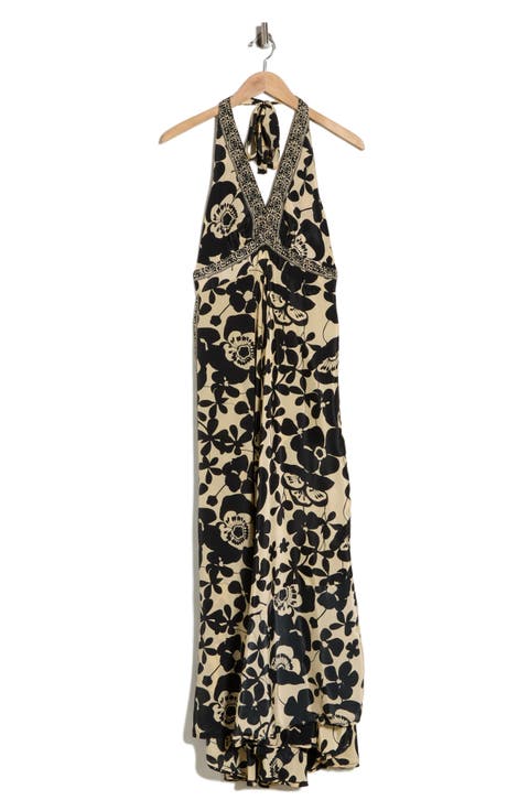 Printed Maxi Halter Dress
