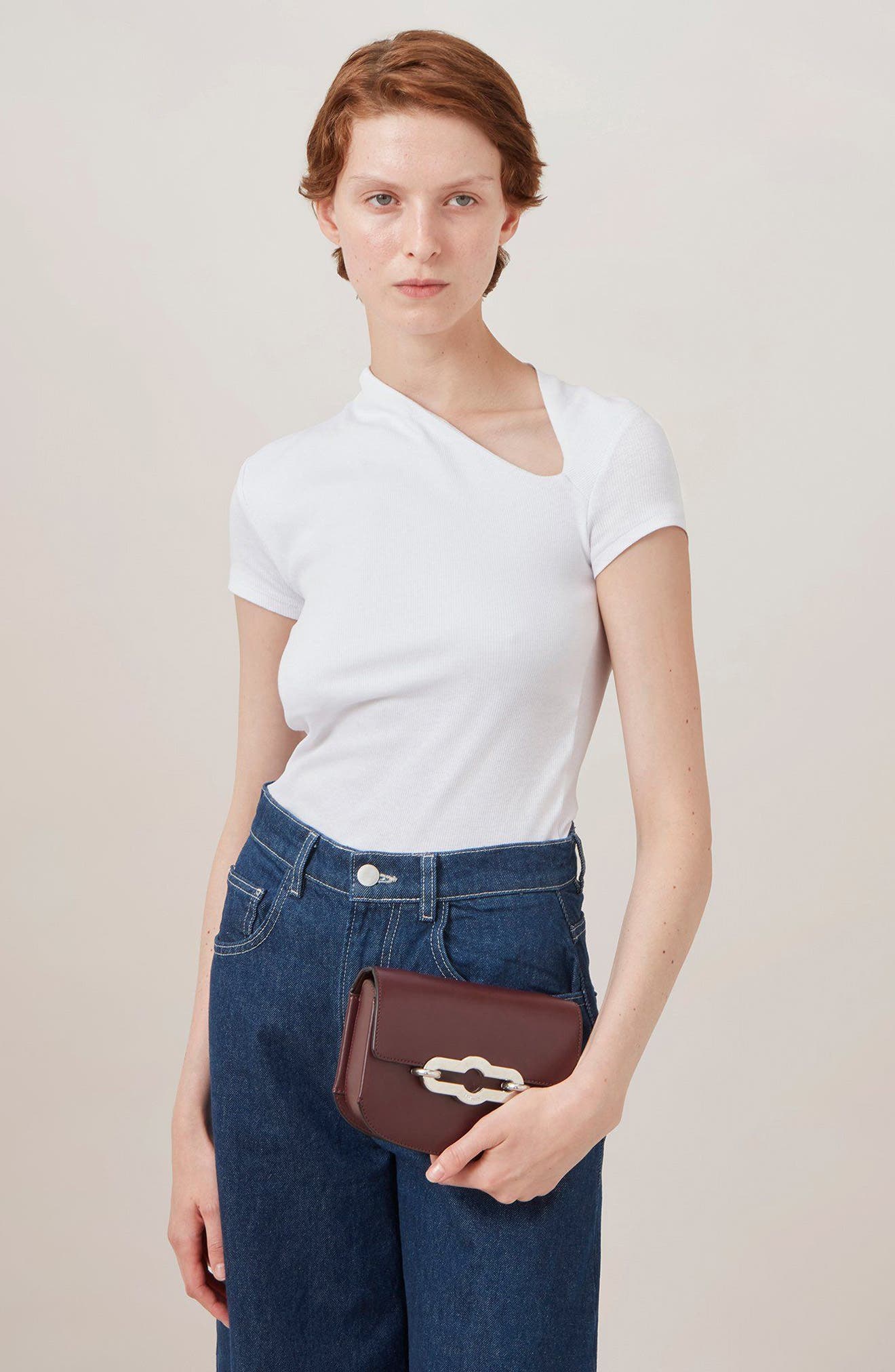 Mulberry Small Pimlico Super Luxe Leather Crossbody Bag, Alternate, color, Black Cherry