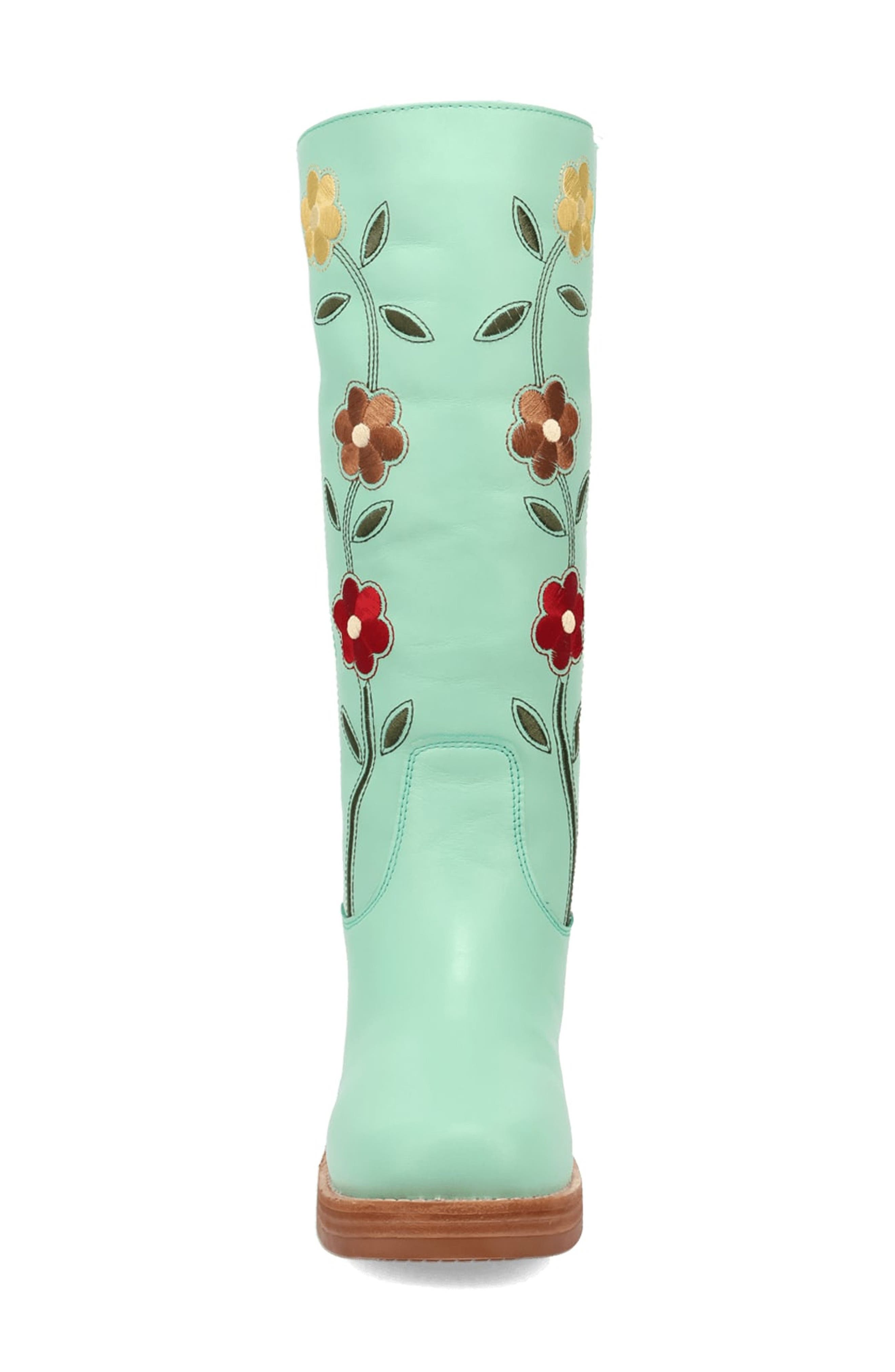Dingo Bloom Embroidered Boot, Alternate, color, Mint